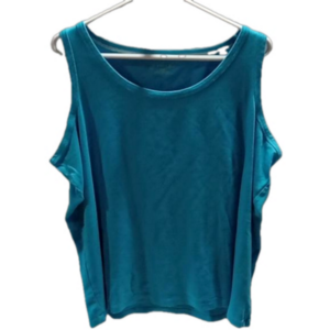 ( 339 ) ST JOHNS BAY, BABY BLUE PULLOVER SLEEVELESS SUMMER TANK TOP SIZE 2X,